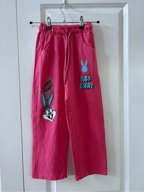 Bugs Bunny Looney Tunes Pink Graphic Graffiti Lounge Pants
